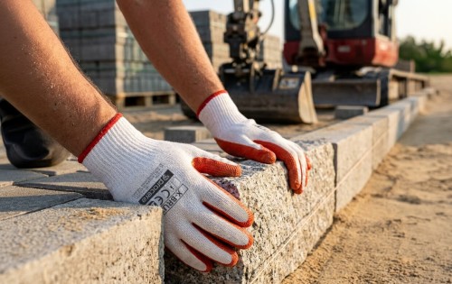 Rękawice Brukarskie Ochronne Powlekane Gumą X-BRUK Procera