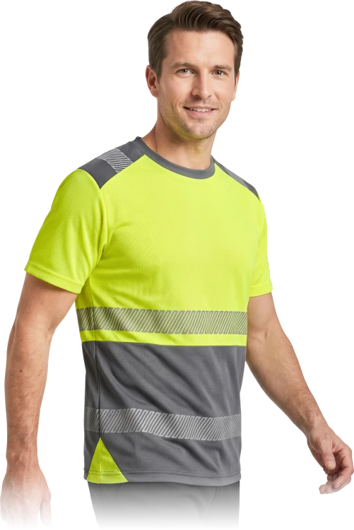 T-shirt ostrzegawczy z siateczki Reis IGUANA-TS – Ekstremalna wentylacja i widoczność HI-VIS