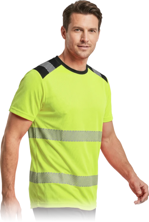 T-shirt ostrzegawczy z siateczki Reis IGUANA-TS – Ekstremalna wentylacja i widoczność HI-VIS