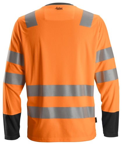 T-shirt Odblaskowy z Długim Rękawem Snickers Workwear 2433 High-Vis EN ISO 20471/2